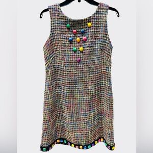 Jade by Melody Tam Multicolor Tweed Dress